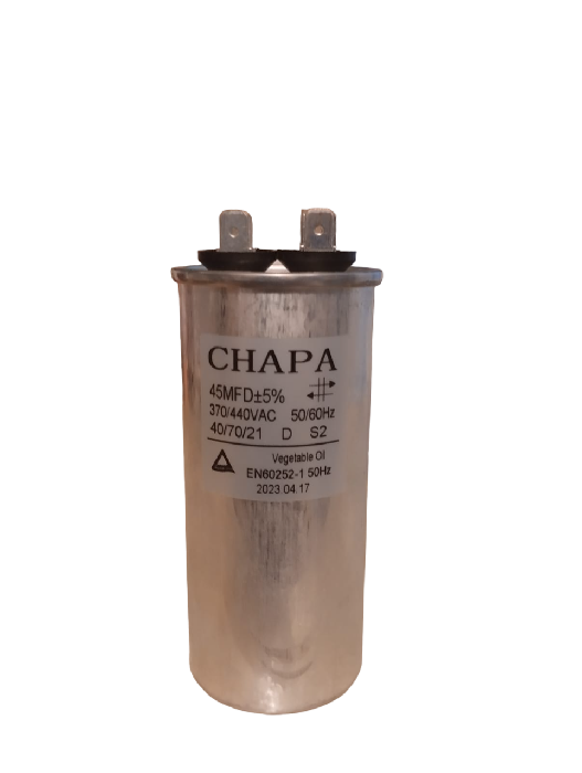 CAPACITOR 45 MFD 370-440V 50/60 (MODELO - CAP45M3744) :: Garceshvac.com.mx